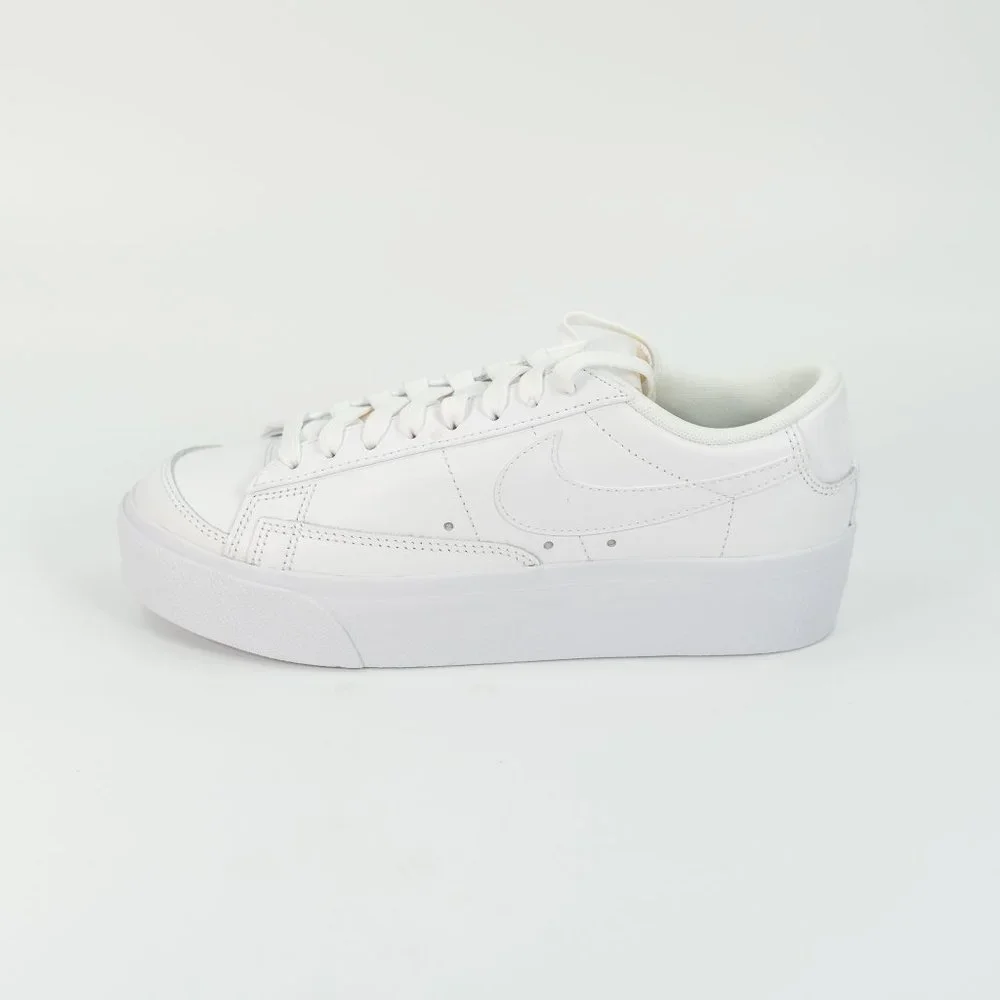 Nike Women's Blazer Low Platform 'Triple White' DJ0292-100 Leather 2021 6 - 12 - Picture 5 of 10